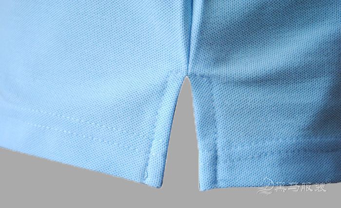 純棉短袖polo衫下擺開叉細節圖