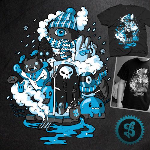 創意死神t恤衫圖案設計